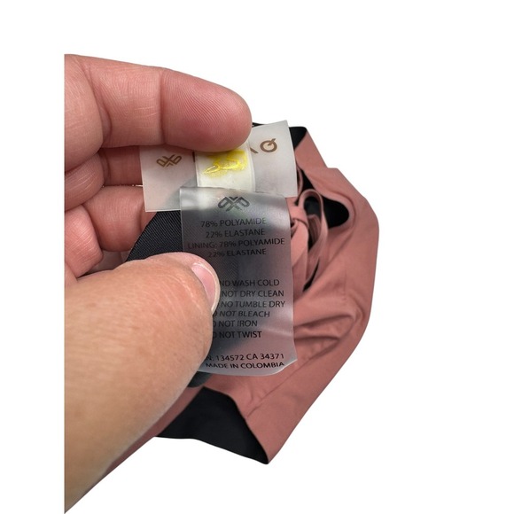 PilyQ PQ Swim One Piece Swimsuit Dusty Rose Medium Tassel Seamless Vacation - Picture 5 of 5